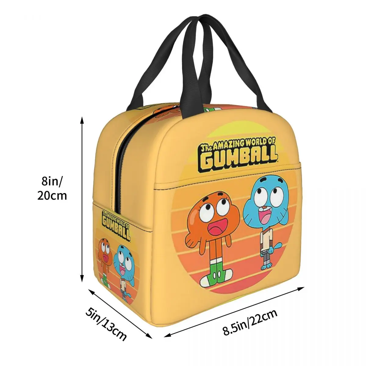 The Amazing World Of Gumball Gumball And Darwin Insulated Lunch Bag for Women Kids Portable Food Boxes Thermal Lunch Box Tote