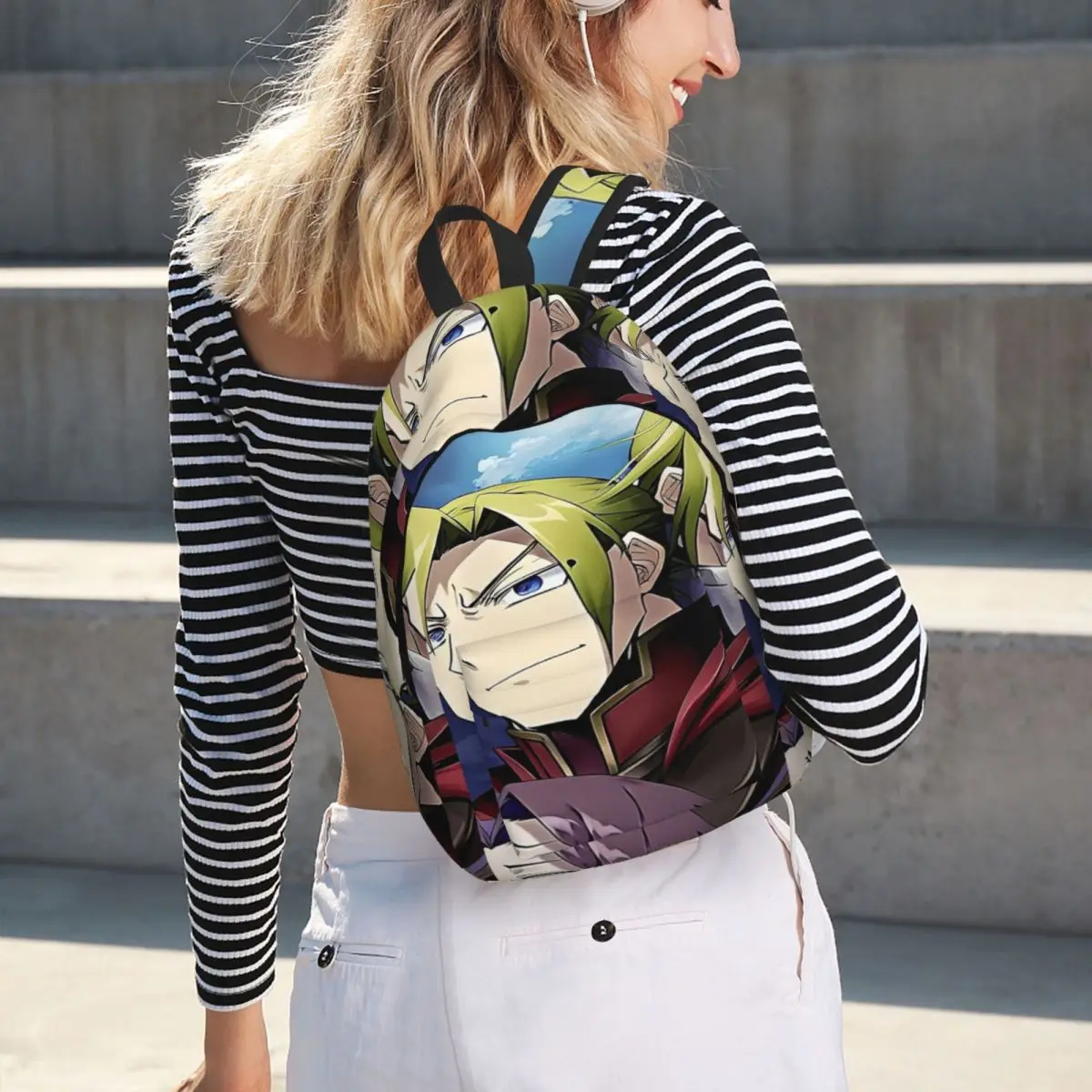 تي شيرت Anime Heroes حقيبة ظهر بسيطة وأنيقة من القماش