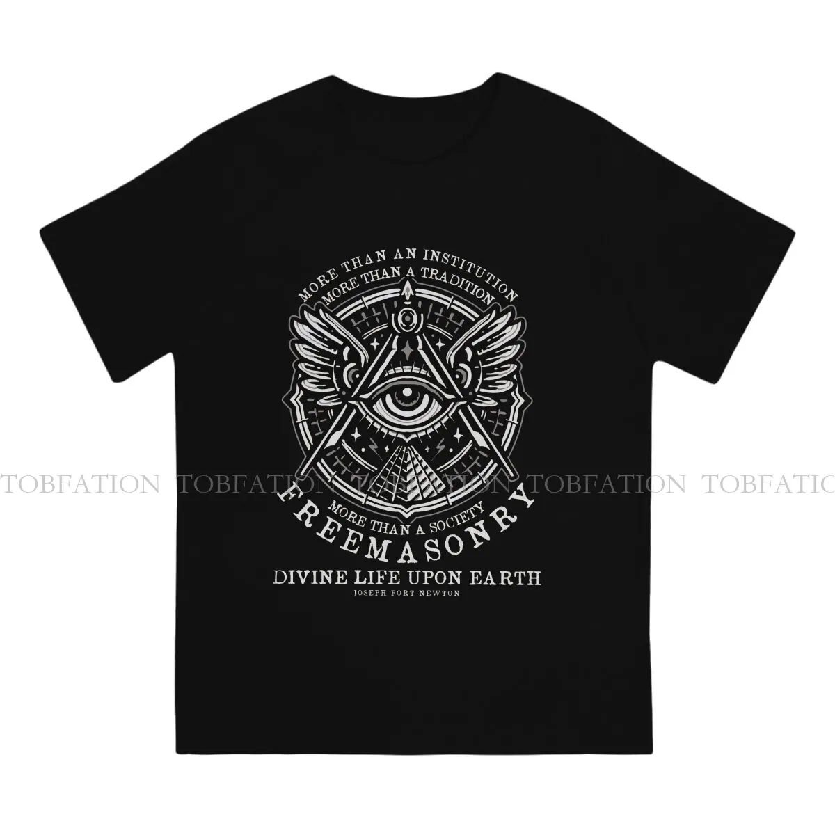 Freemasonry Divine Life Upon Earth Masonic Design Vintage Masonry Masonic T Shirt Men\'s Tees Summer 100% Cotton O-Neck TShirt