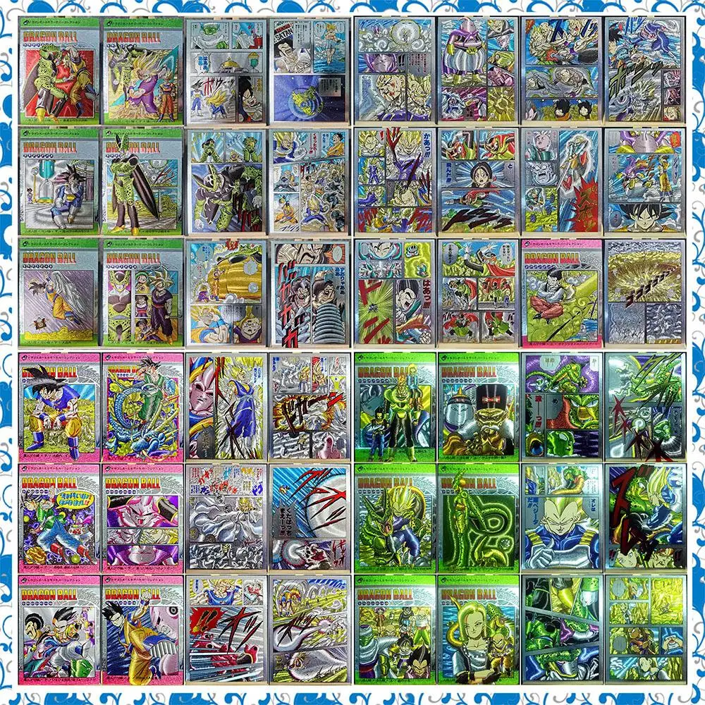

Anime Dragon Ball DIY ACG Majin Buu Son Goku Bulma Vegeta Premium Glitter Collectible Card Christmas Birthday Gift Board Game