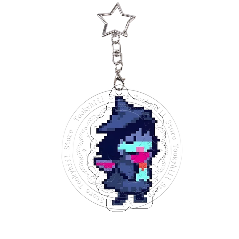 Pixel Deltarune Acryl-Schlüsselanhänger Taschen-Deko-Accessoires Sans Chara Schlüsselring Frisk Anhänger Berdly Charaktere Ralsei Geburtstagsgeschenk – Detail 16