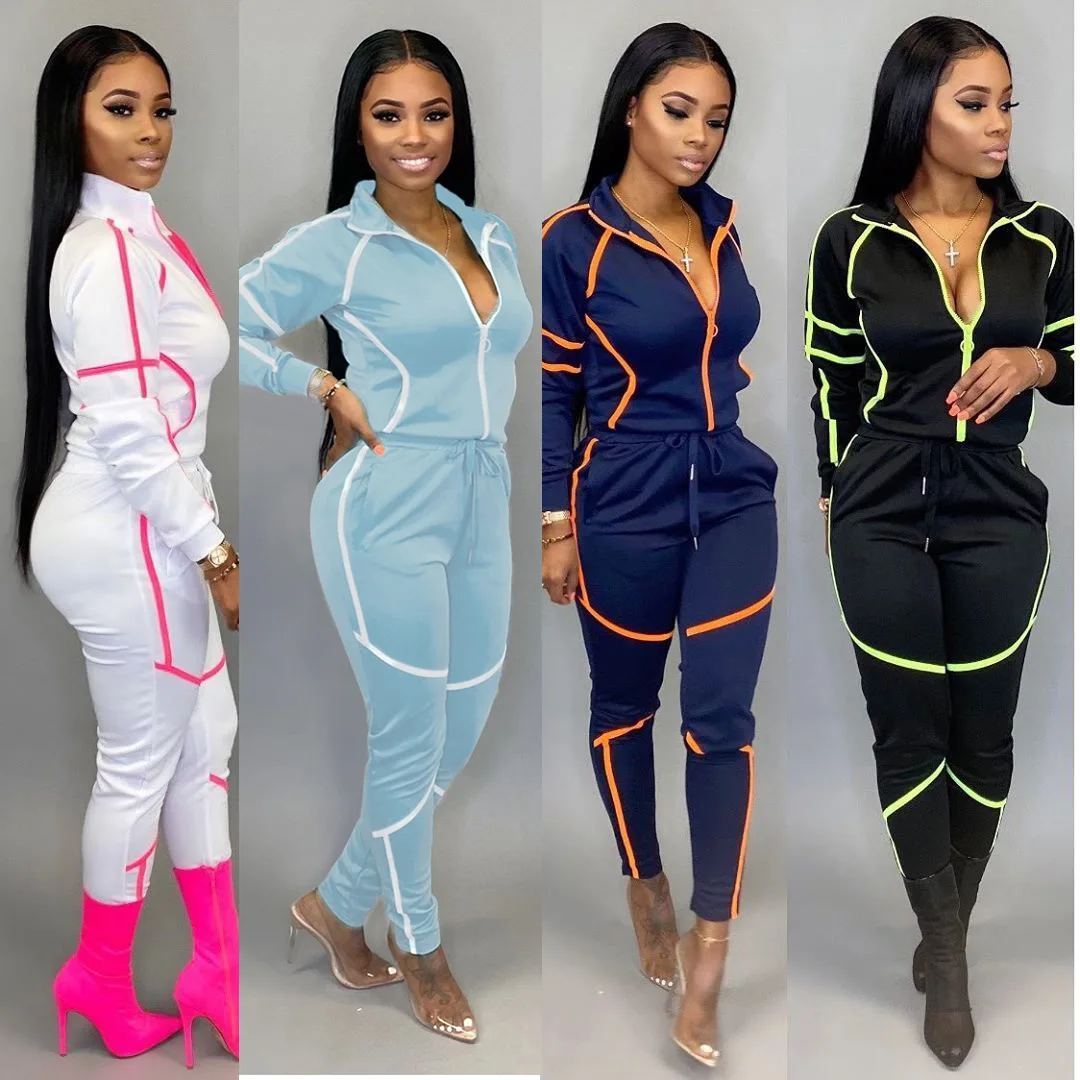 

Pant Set Women Two Piece Sets Matching Sets Y2k Streetwear Zipper Coats Long Pants Jogger Tracksuit Lace Up Sports Suit 2025