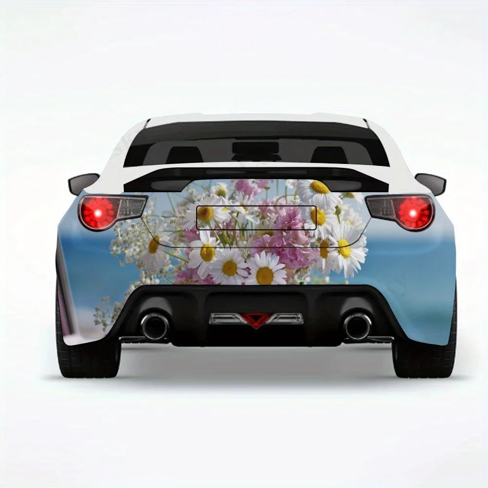 

Daisy Bouquet - Vinyl Decal for Car Rear, Waterproof Self-Adhesive Vinyl Stickers for Vehicle Tail and Bumper, Decoration Protec