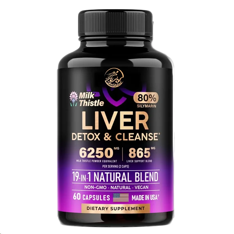 Liver cleansing, detoxification,and repair 60 capsules 19 in 1containing milk thistle,dandelion, Korean thistle extract,beetroot