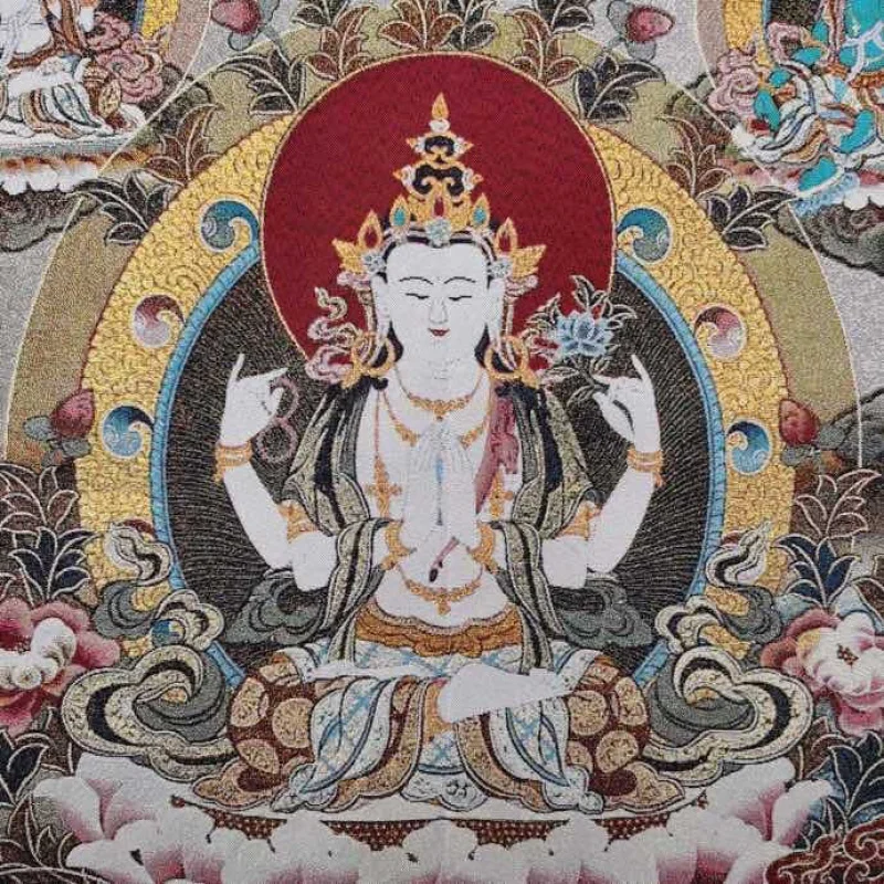 Tibet Thangka Um Pedaço Antigo, Laca, Antigo Bordado, Jiangsu, Fábrica Por Atacado, Transporte Da Gota