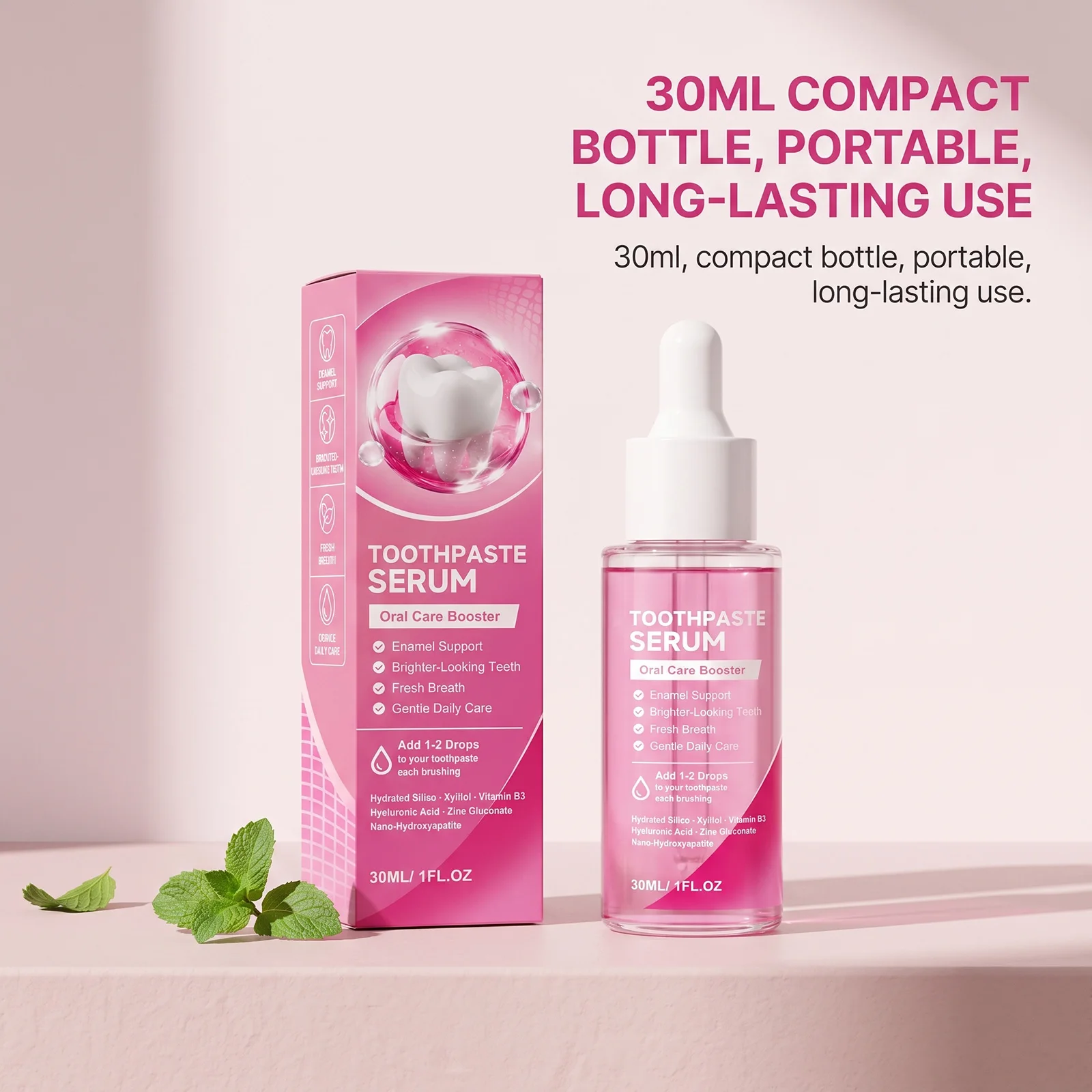 Nano-Hydroxyapatite Teeth Whitening Serum Deep Clean Tooth Stains Oral Cavity Protection Fresh Breath Brighten Toothpaste Serum - view 5