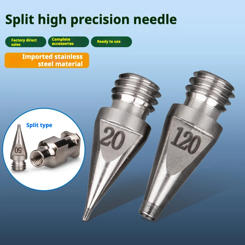 

1Pcs High Precision Stainless Steel Dispensing Needle Tips Tapered Needle Nozzles Split Tip Dispenser Needle