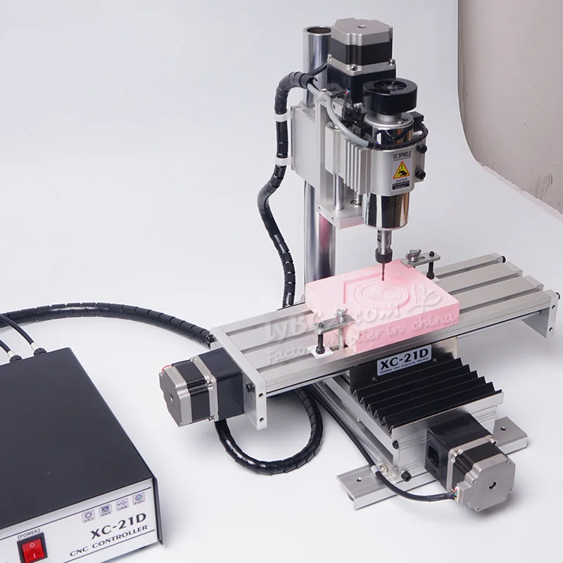 XC 21D Engraving Machine 3 Axis 4 Axis Engraving Drilling and Milling Machine USB Interface DC 300W Spindle 11000rpm/min