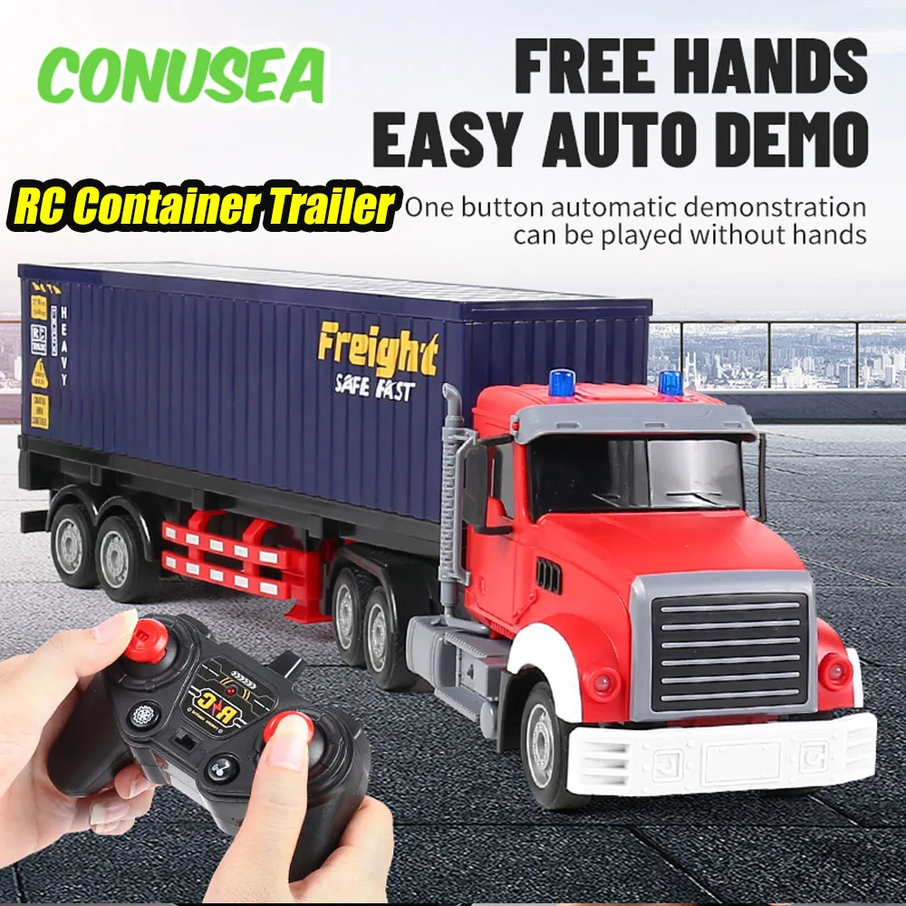 

Rc Truck Container Trailer Children's Remote Control Car Double-Layer Transport Vehicle Model Toys Boys Birthday Gift for Kids