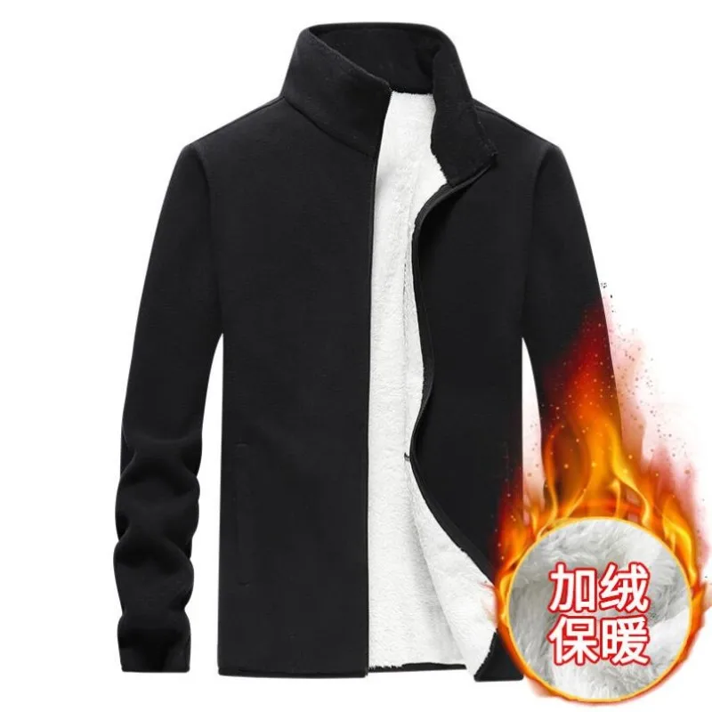 

2023 Winter Thick Fleece Jackets Men Outwear Sportswear Wool Liner Warm Jackets Coats Mens Thermal Coat Plus Size M-8XL