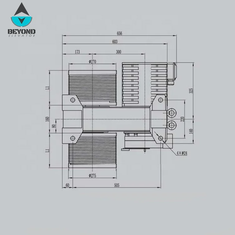 آلة مصعد Gealess Monadrvie /MQ270/600KG/700KG/800KG/900KG/1000KG/آلة مصعد الركاب/7--13 أشخاص