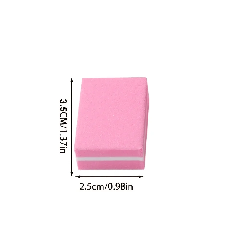 1/50 Pcs Mini Double-Sided Sponge Nail Files Square Shape Bendable and Not Easy to Break Washable Manicure Tools Nail Art Tool
