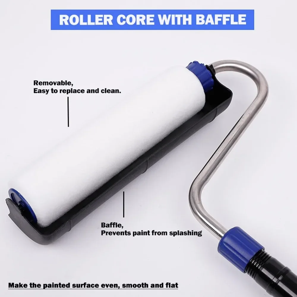 Airless Paint Spray Roller, Pulverizador Kit Gun Anexo, Acessórios, Varinha de Alta Pressão, Power Roller, 10 Polegadas de Extensão