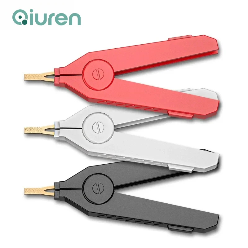 0051 3Pcs Copper Gold Plated Alligator Clip LCR Kelvin Test Clip 20A