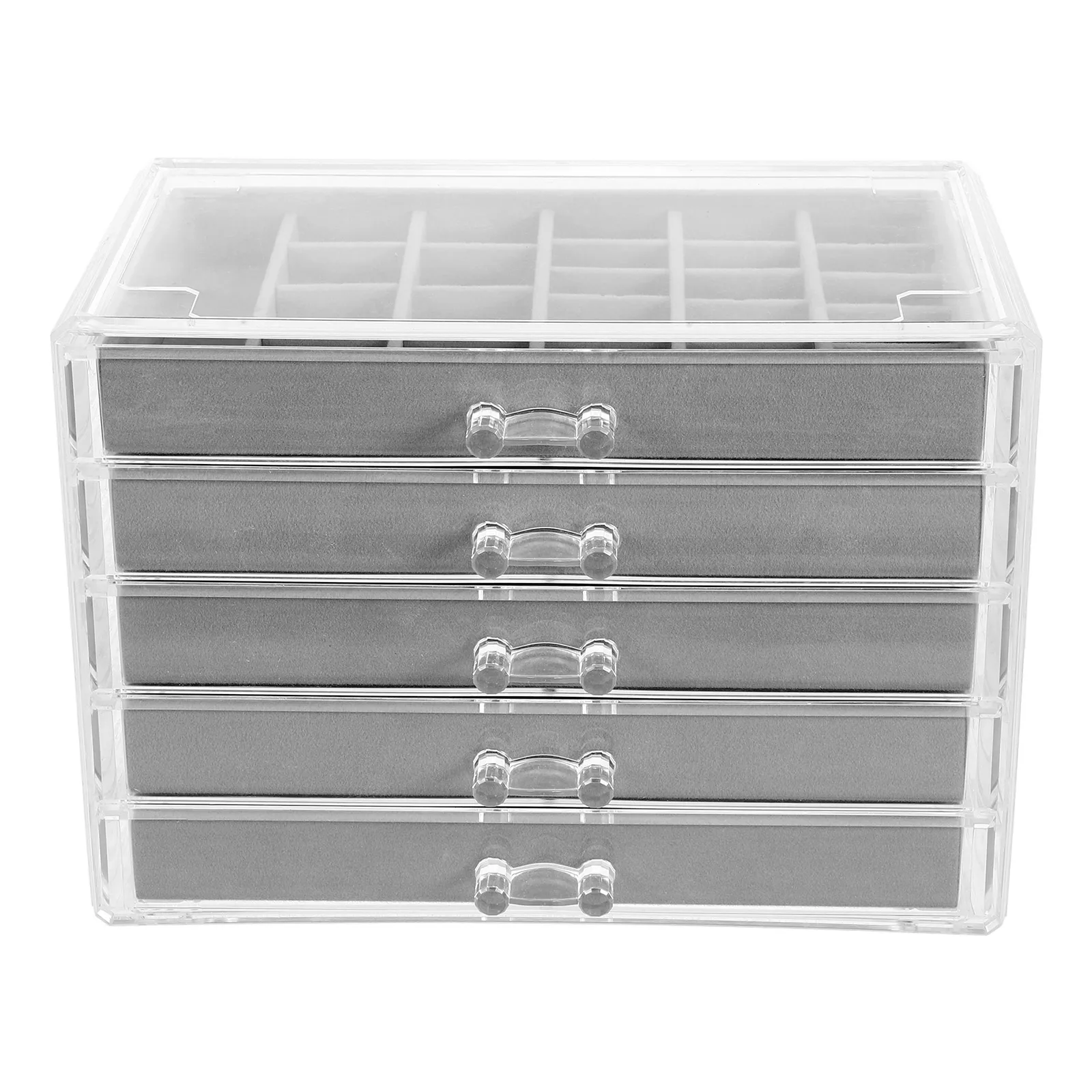 

5 Layer Acrylic Jewelry Organizer Storage Box for Necklace Earring Ring Display Case Multifunctional Home Storage