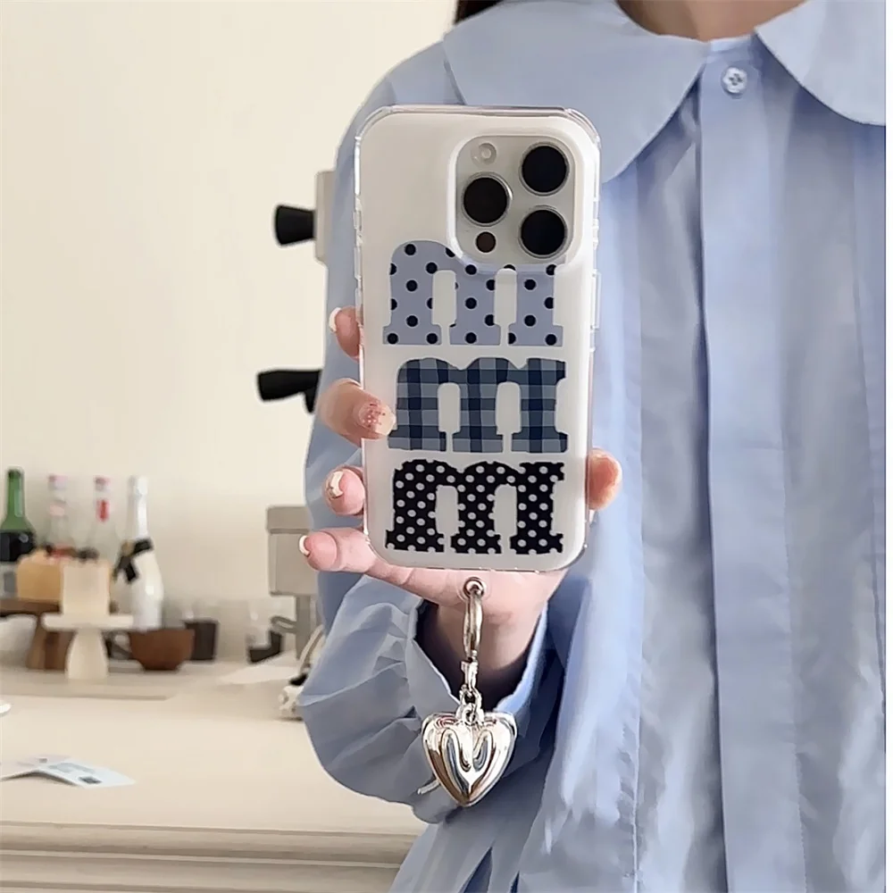 INS Personalizowana zawieszka w kształcie koreańskiej fali w kropki, odpowiednia do Apple iPhone 16 ProMax iPhone 15/14/13 Soft Case Anti Drop