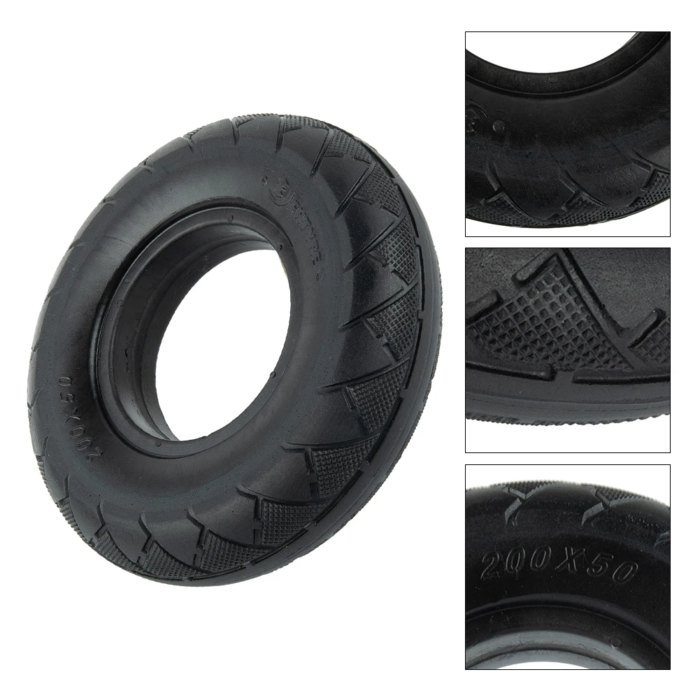 

8-дюймовая высокоэластичная твердая шина для скутера 200x50, без инфляции, противовзрывная сменная шина для электрического скутера