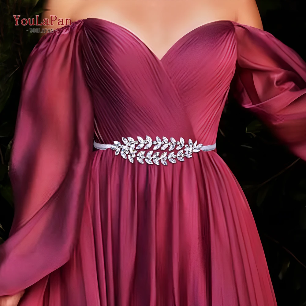 YouLaPan Luxury Rhinestone Belts Bride Waist Accessories Women Evening Dress Waist Chain Wedding Dress Belt Handmade Belt SH792