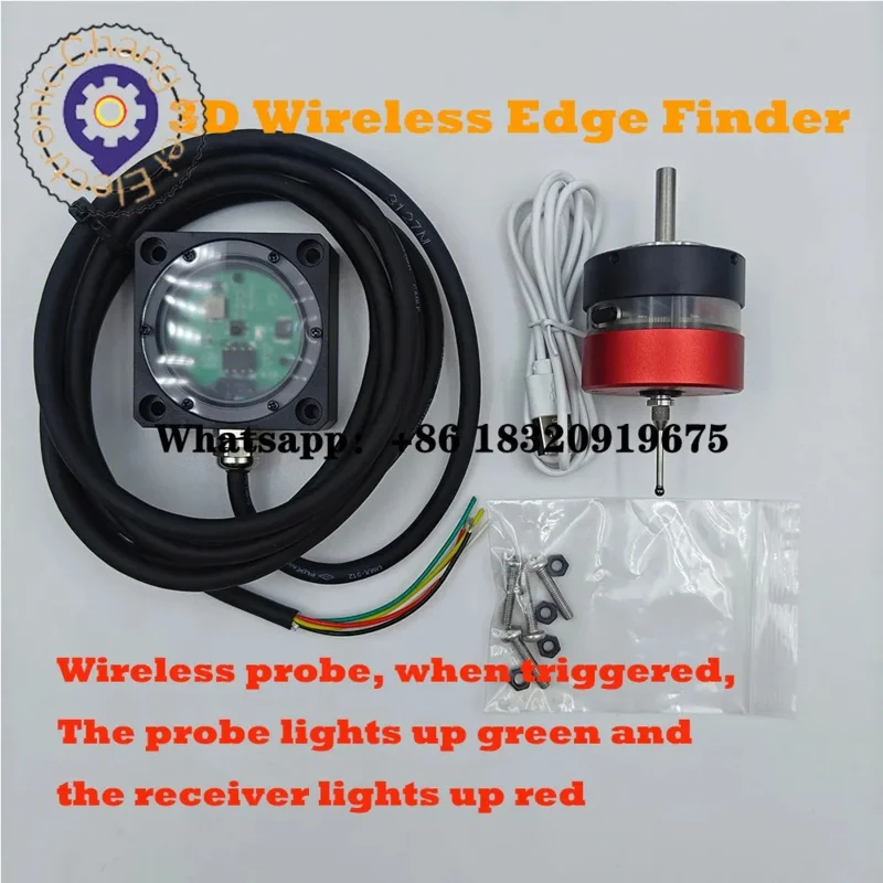 CNC ไร้สายสัมผัส P Robe 3d ขอบ Finder ศูนย์เครื่องจักรกลซีเอ็นซีเครื่องกัดสามประสานงาน P Robe อยู่ตรงกลางเครื่องมือการตั้งค่า Mach3