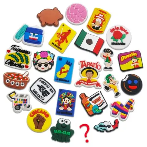25 50PCS Mexican Shoes Charms fits for Croc Clog Sls Mexican Inspired Shoes Decorations for Adults Women Men Party Favor