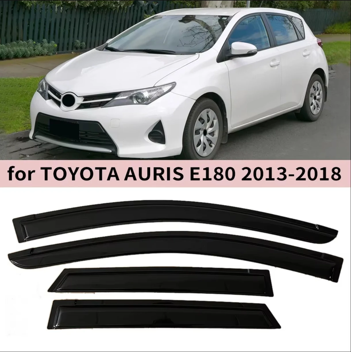 

Rain Guards Window Visor for TOYOTA AURIS E180 2013 2014 2015 2016 2017 2018 Door Visor Wind Sun Side Window Wind