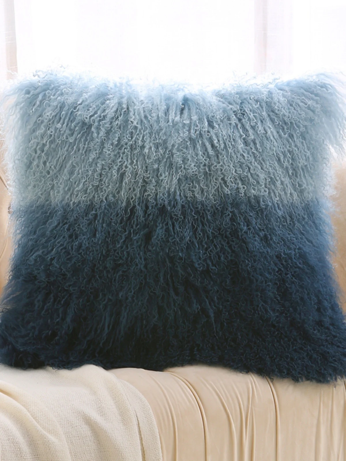 

Qiu Pu Tang Wool Pillow European Luxury Living Room Sofa Cute Wool Pillow Bedside Cushion Nordic Style Square Shape Home Decor