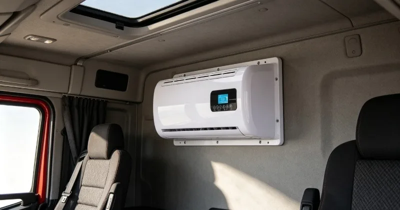 Aire acondicionado ultrafino de refrigeración por aire para camiones, 12v 24v, aire acondicionado eléctrico de 24v para estacionamiento.
