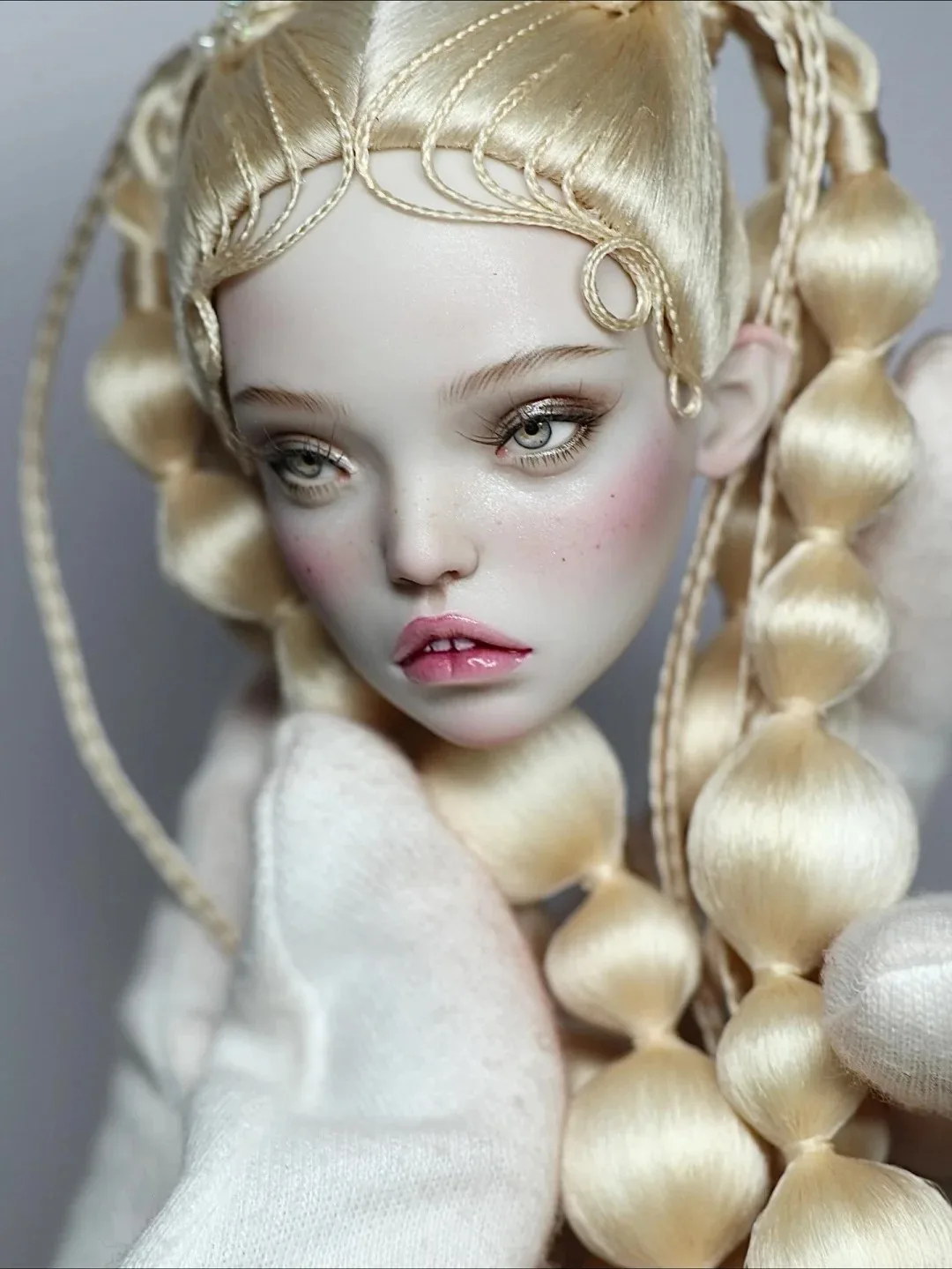 SD BJDドール 1/4 ポポビ ヘッド 美少女メイク 高品質レジン製おもちゃ ギフト ヘッドのみ