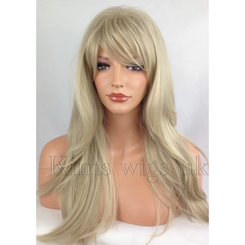 Highlighted Blonde Long Women Heat Resistant Fashion Hair  UK Seller
