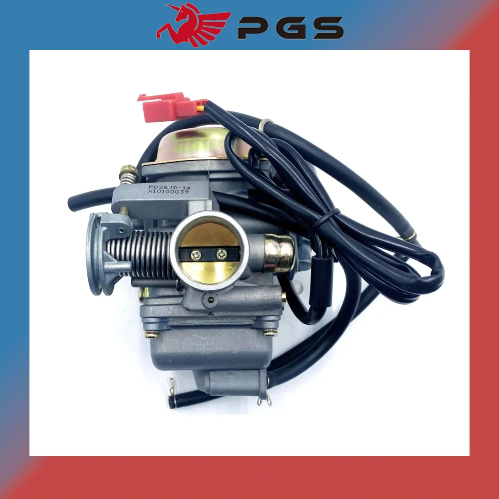 PGS 26mm Motorcycle PD26J Carburetor With Electric Choke For Honda GY6 125 150cc Scooter ATV 4 Stroke Pit Accessories Motocross