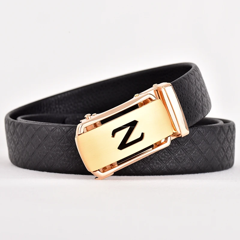 

Men's high-end leather belt with automatic buckle and cowhide waist belt, men's business men's pants belt, casual