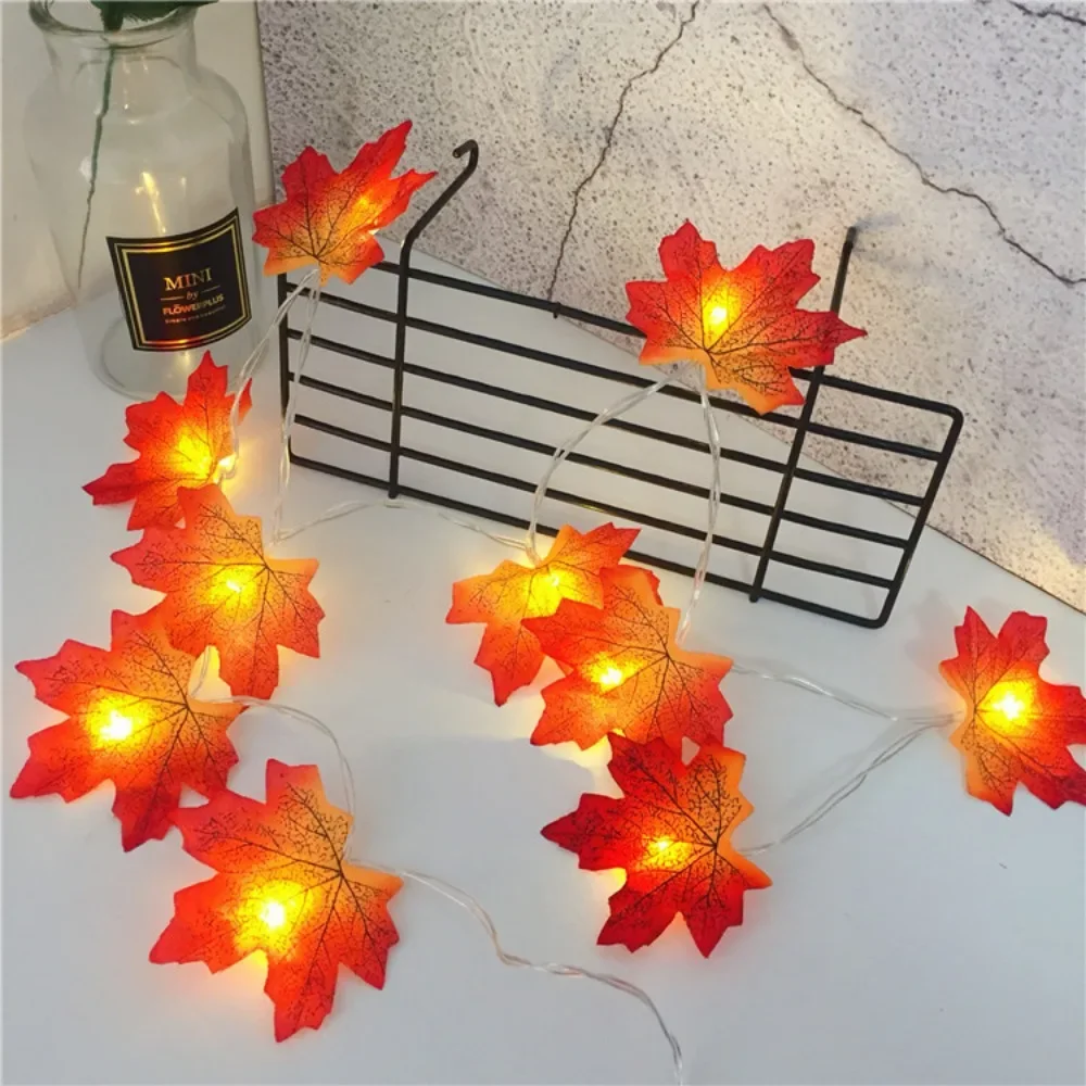 10/20/40/LED ประดิษฐ์ Maple Leaf ใบ LED Light String โคมไฟ Garland Home Party DIY Deco ตกแต่งคริสต์มาสใหม่ปี