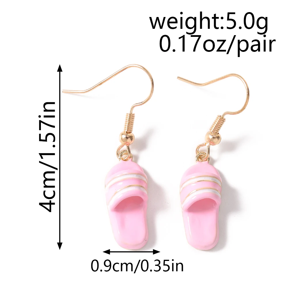 Aihua Kawaii Cartoon Hut Ohrringe Persönlichkeit Baseballkappe Strandpantoffel Hängeohrringe für Frauen Männer Urlaubsschmuck Geschenke – Detail 15
