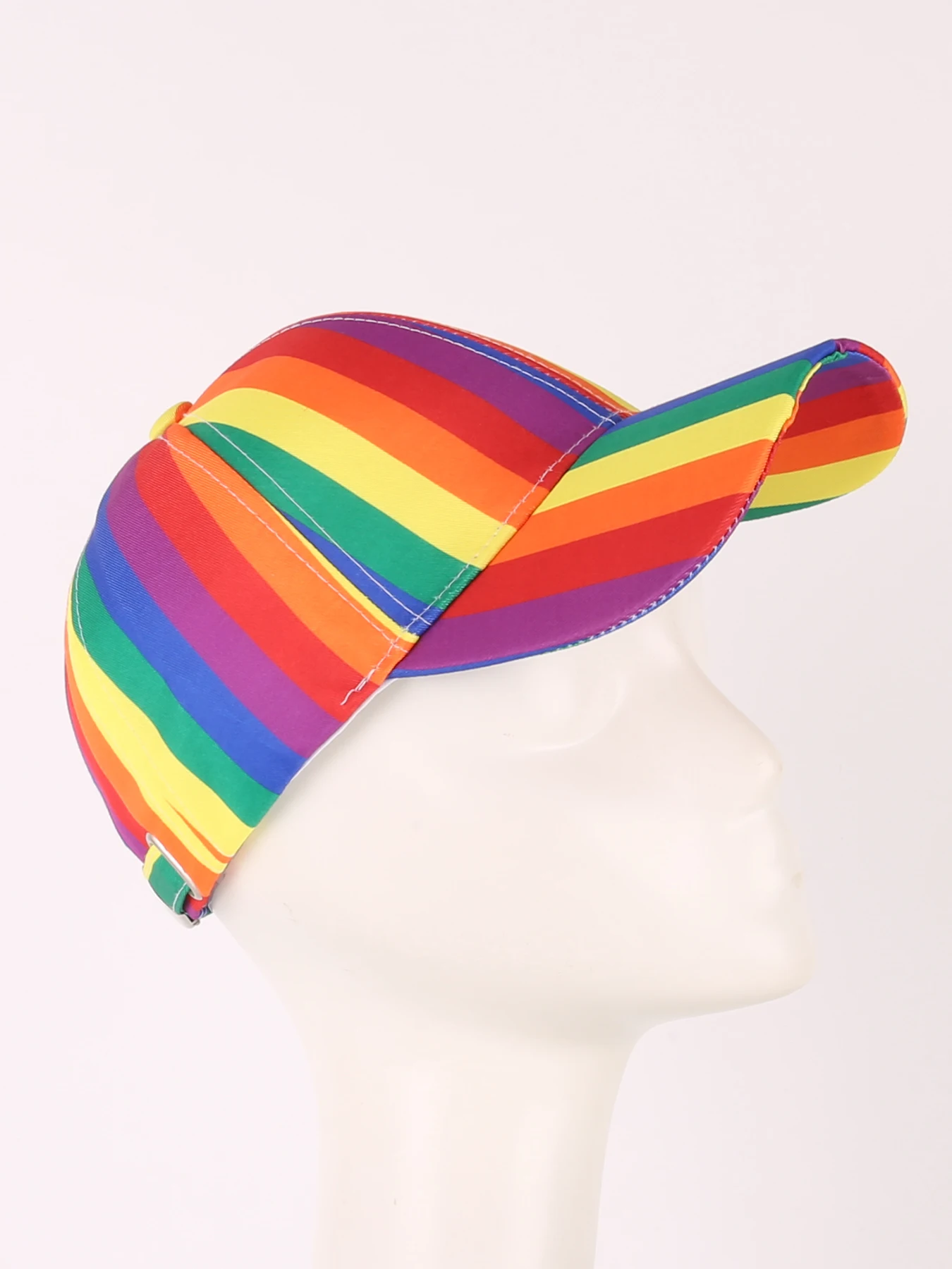 Spring/Summer New Rainbow Stripe Sunshade Hat Baseball Hat Sports Duck Tongue Hat Street Trend for Men and Women