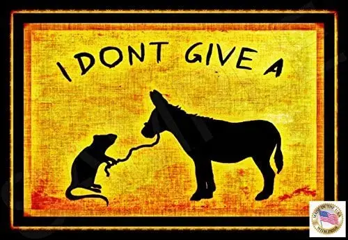 

I Don't GIVE A.! Made in USA! 8"x12" All Weather Metal Funny Man Cave Sign Office Decor Bar Garage Humor