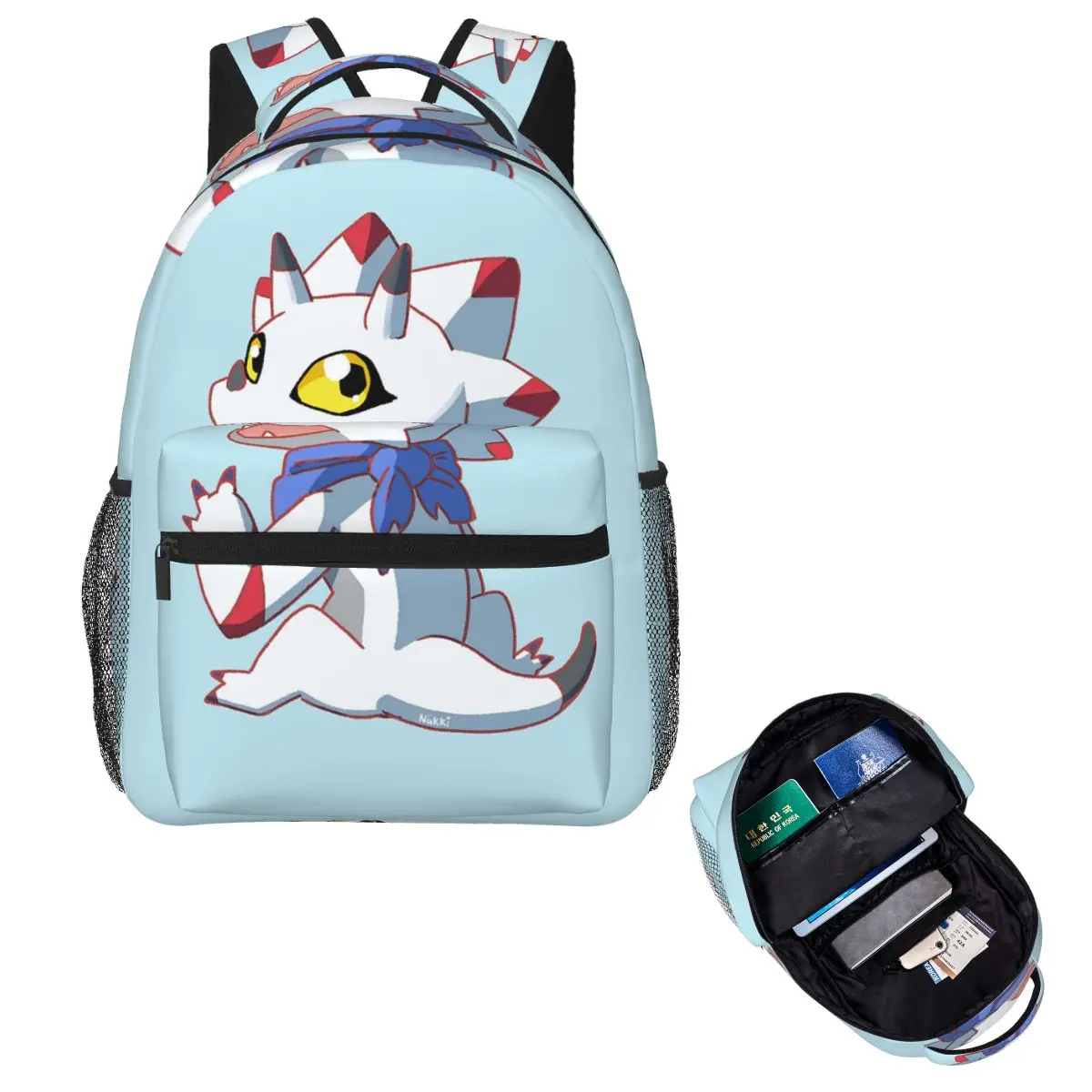 

Gammamon Digimon Backpack Hot Sale Daypack Large Capacity Boys Girls BookBag School Bag Shoulder Bags for Men Women