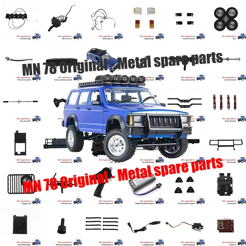 Mn78 Cherokee Original Parts Axle Shell Mesh Pull Rod Front and Rear Door Wave Box Lamp Set Remote Control Seat Car Accessories