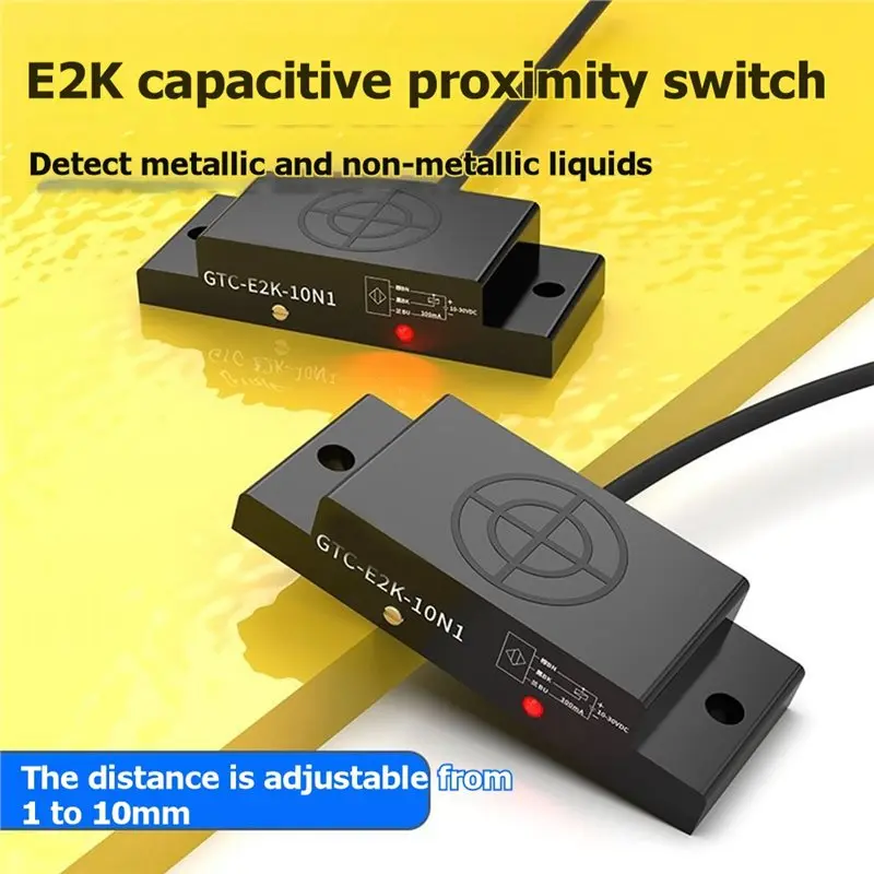 LXYB18B E2K Series Proximity Sensor Matrix 10-30V DC 3-Wire NPN PNP Capacitive Switch Adjustable Sensing Distance Of 10Mm