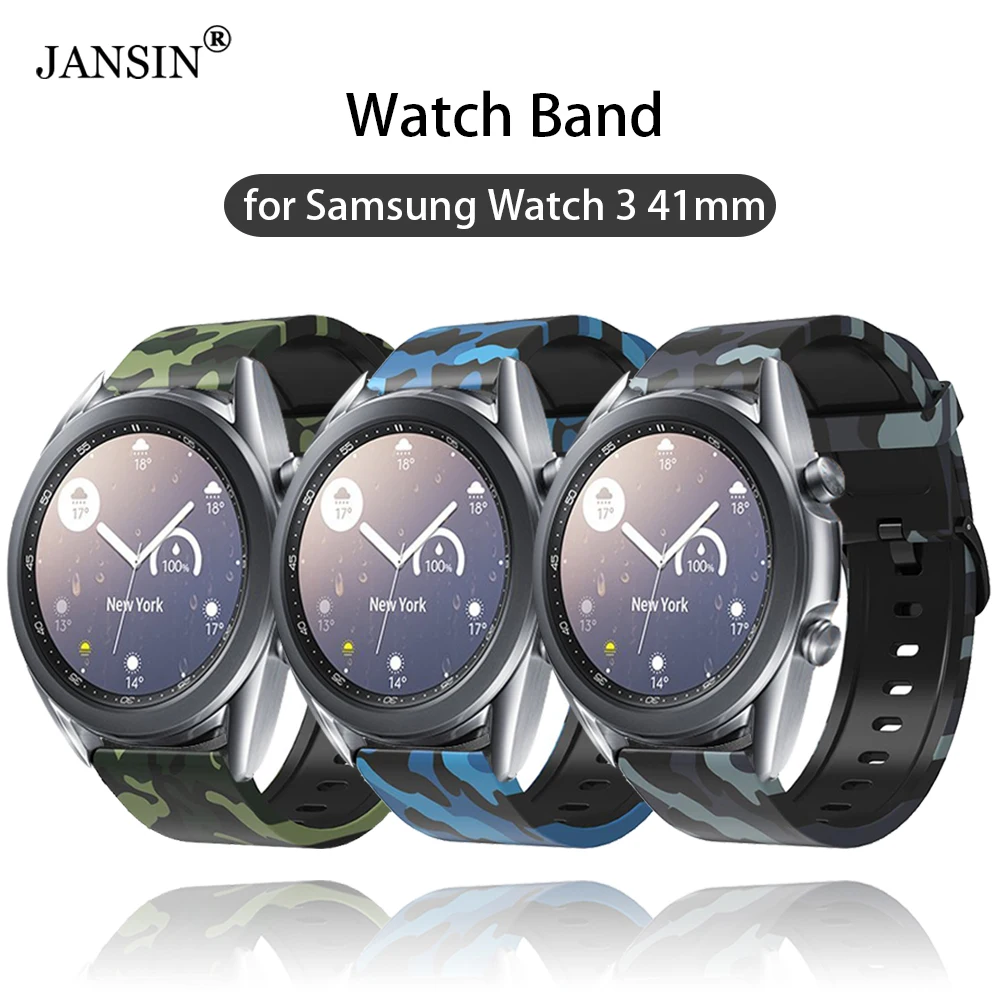 Sport Watch Band for Samsung Galaxy Watch 3 41mm Strap Camouflage Bracelet for Active 2 40mm 44mm Wrist Strap Accessories