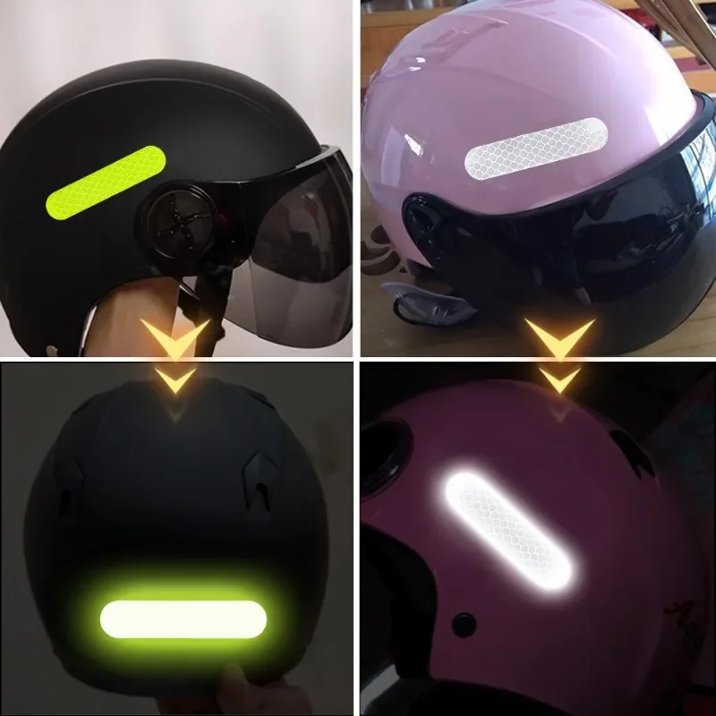 Motorcycle Helmet Reflective Strips Night Safety Driving Warning Sticker General Car Motorcycle Decorative Stickers Auto Parts