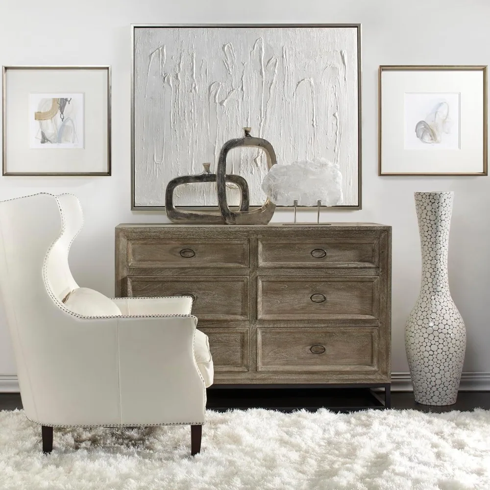 مزهرية Z GALLERIE بطول 45 بوصة على الأرض، مزهرية خشبية بيضاء لديكور المنزل، مزهريات أوسلو للديكور غرفة المعيشة، غرفة النوم، المكتب، أبيض