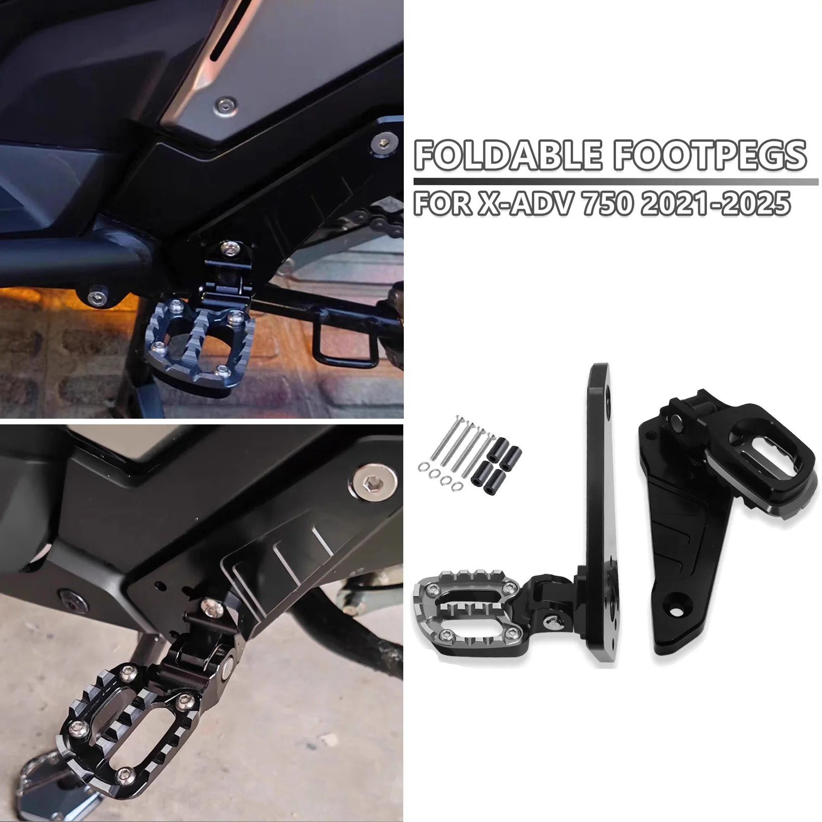 

Подставка для ног для HONDA X ADV 750 XADV 750 XADV750 2021-2025 2024, подставка для ног для верховой езды, складные подножки, педаль пассажира