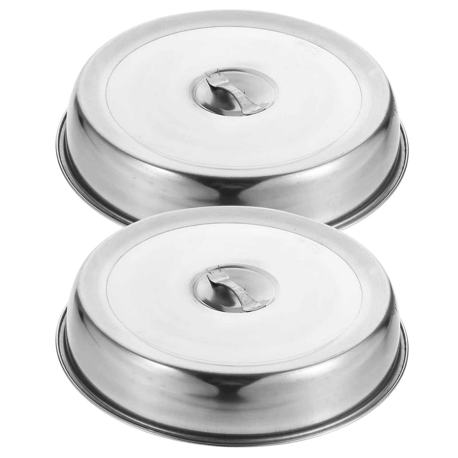 2 Pcs Grill Cover Teppanyaki Stainless Steel Steak Lid for Hotel Tent Oilproof Dish Kitchen Food Roasting