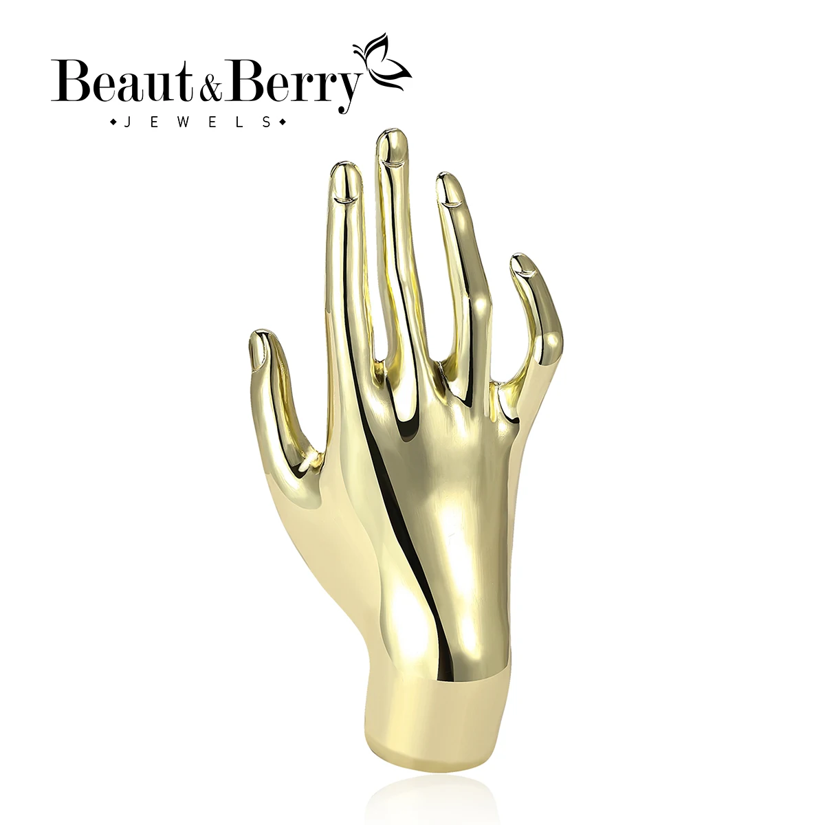 Trendy Metal Hand Brooches for Women Unisex Beautiful Pins 2-color Available Casual Party Accessories Gifts