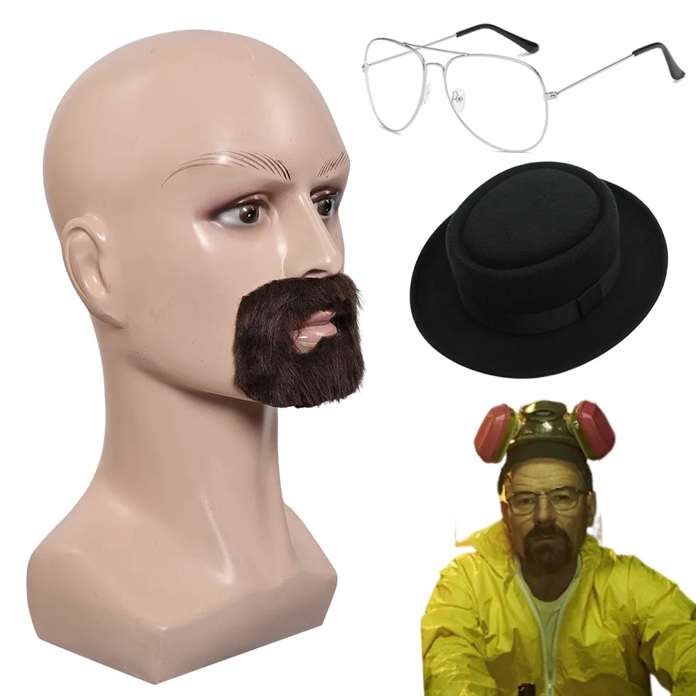 walter-papel-branco-cosplay-barba-chapeu-oculos-filme-quebrando-cos-mau-traje-acessorios-bone-oculos-halloween-carnaval-terno-prop