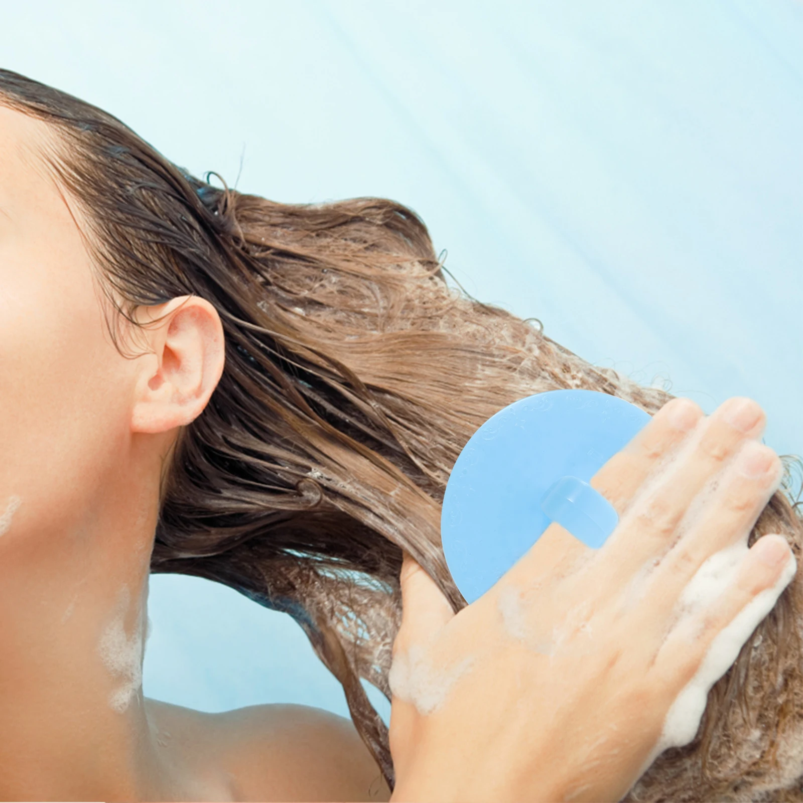

6pcs Shampoo Brush Scalp Scrubber Dandruff Removal Hair Massager Shower Head Scrubber Deep Clean Oil .5Cm Small Easy