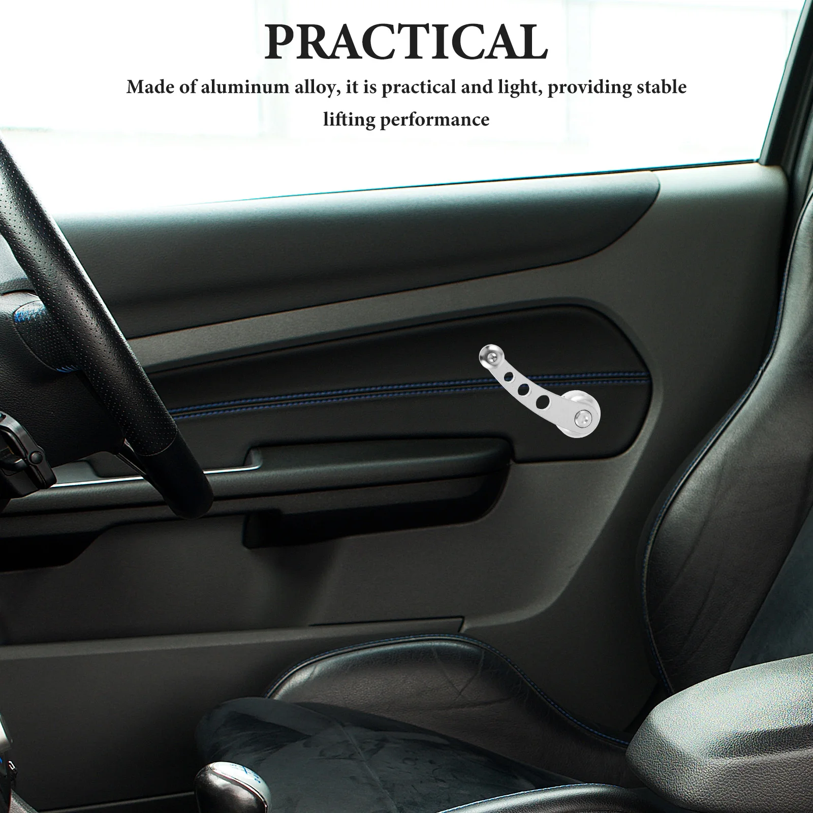 

2pcs Aluminum Alloy Window Crank Handle Universal Replacement For Trucks Manual Durable Lightweight Car Window Riser Glass