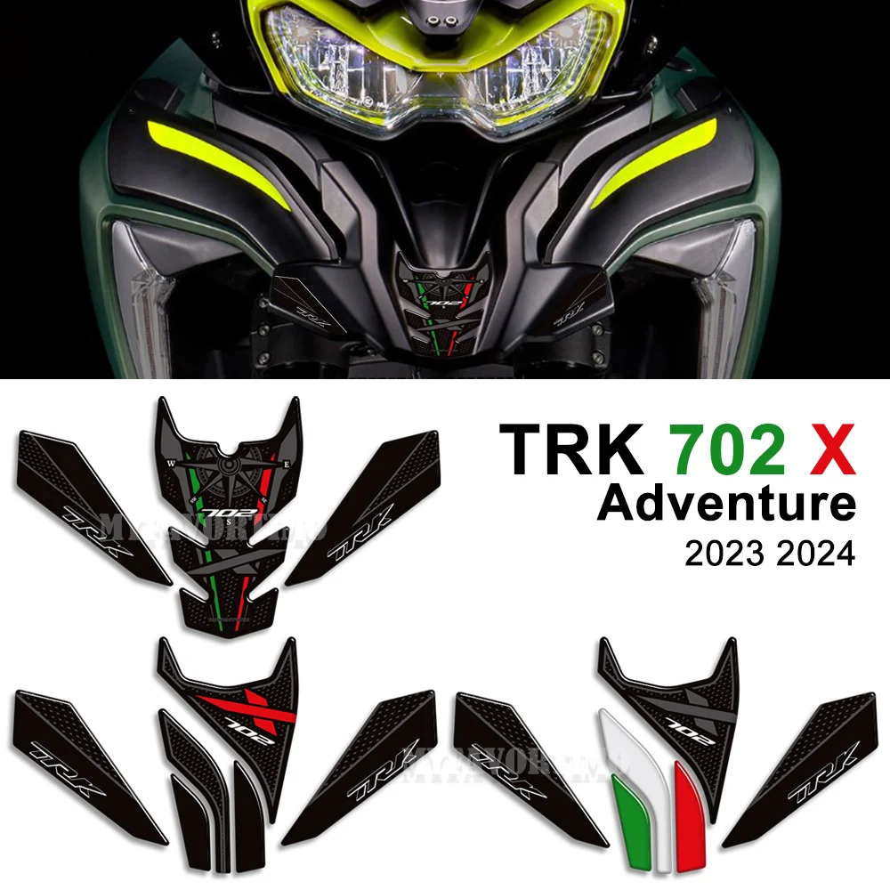 

3D Sticker For Benelli TRK 702 X 702X Adventure 2023 2024 Motorcycle Accessories Fuel Oil Side Tank Pad Protector Decals Kit