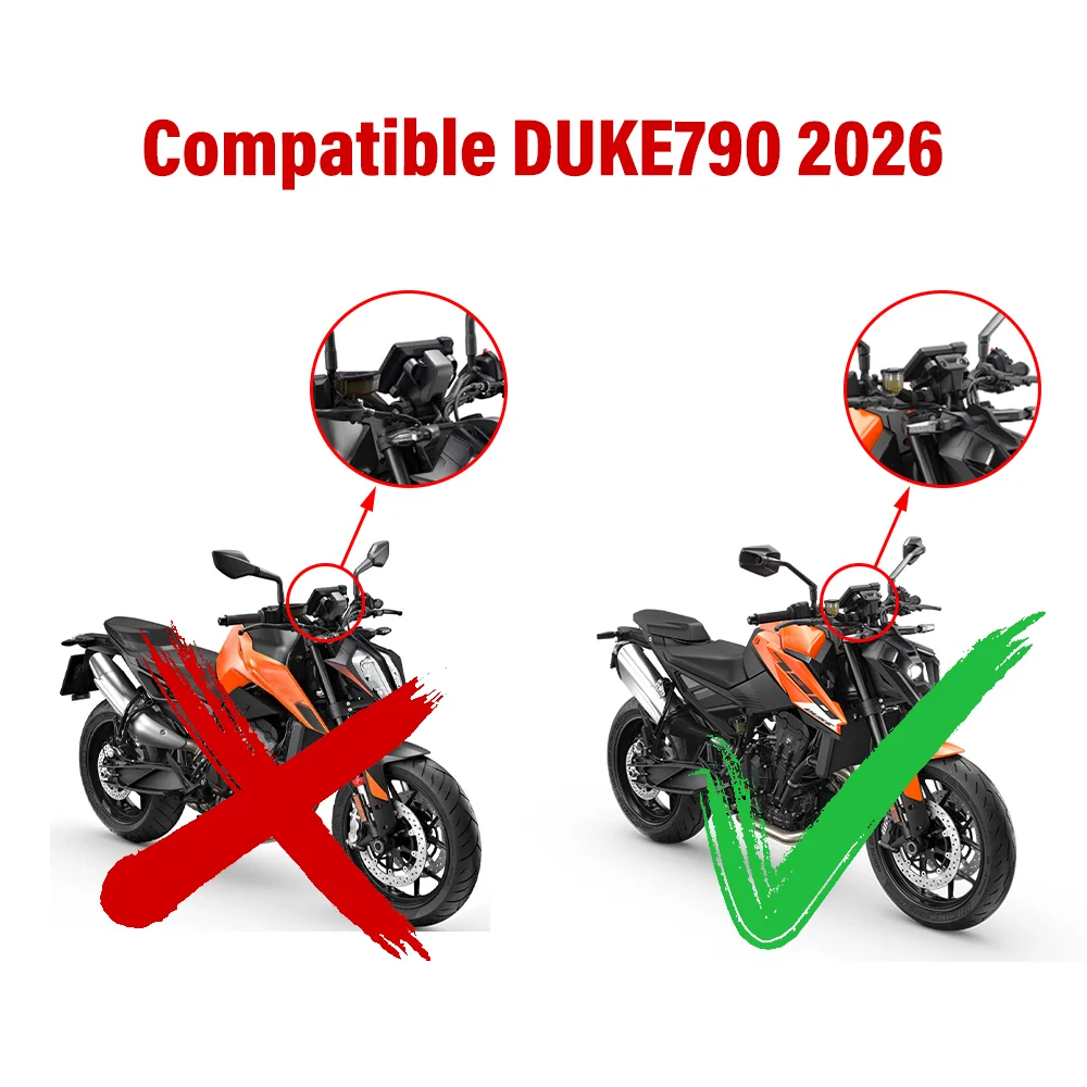 Motorcycle Windshield Windscreen For DUKE790 790Duke 790 Duke 2026 Flyscreen Wind Deflector Fairing Airflow Guard Accessories