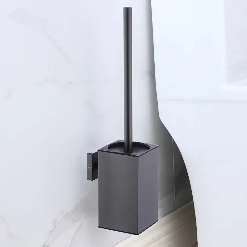 Stainless steel Nickel toilet brush holder with brush Brushed Gold deodorant bathroom toilet cleaning brush holder set